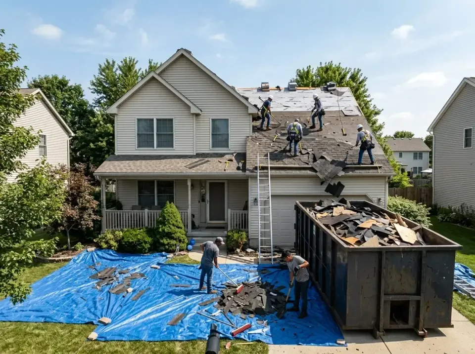 roof-replacement-debris-remova-004 — frequently asked questions, Cheapest Dumpster Rentals in Glenview, IL